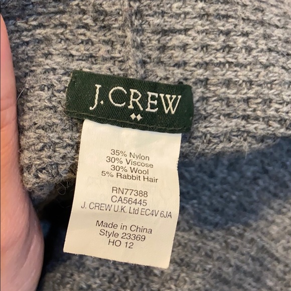 J. Crew Factory Grey Waffle Infinity Scarf - Picture 2 of 4